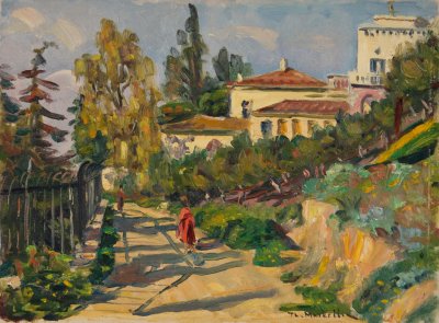 Lycabettus Landscape — Oil painting, Canvas, 30.00×40.00cm — Theodoros Markellos